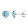 FACOKO Flat Back Earrings for Women G23 Titanium Hypoallergenic Blue Turquoise Earrings 5MM Stone Flat Back Studs Earring for Multiple Piercings Flatback Earring Sensitive Ears