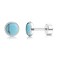 FACOKO Flat Back Earrings for Women G23 Titanium Hypoallergenic Blue Turquoise Earrings 5MM Stone Flat Back Studs Earring for Multiple Piercings Flatback Earring Sensitive Ears