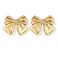 FAMARINE Vintage Gold Bow Drop Earrings Large Bow Statement Stud Earrings