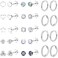 Gemtastic Flat Back Stud Cartilage Earrings for Women Surgical Stainless Steel Earring Sets Stack for Sensitive Ears Multiple Piercing Screw Back