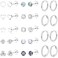 Gemtastic Flat Back Stud Cartilage Earrings for Women Surgical Stainless Steel Earring Sets Stack for Sensitive Ears Multiple Piercing Screw Back