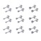 FOSIR Stud Earrings for Women Stainless Steel 9 Pairs Cubic Zirconia Earrings Studs for Women Hypoallergenic Earrings Set 2mm 3mm 4mm
