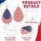 FULLIVE Fullive 4th of July Earrings Leather Surface 250 Anniversary USA Merchandise Hypoallergenic Hook Fourth of July Accessory