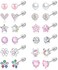Gemtastic Surgical Steel Screw Back Earrings for Women Hypoallergenic Small Stud Earrings Flat Back Studs A