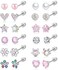 Gemtastic Surgical Steel Screw Back Earrings for Women Hypoallergenic Small Stud Earrings Flat Back Studs A