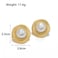 FUTIMELY Gold Big Pearls Statement Earring for WomenExaggerated Vintage Silver Chunky Large Stud EarringDelicate Frill Non Tarnish Earrings Gold