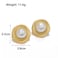 FUTIMELY Gold Big Pearls Statement Earring for WomenExaggerated Vintage Silver Chunky Large Stud EarringDelicate Frill Non Tarnish Earrings Gold