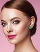 JIEMUCHU Gold Plated Stainless Steel Four Leaf Clover Stud Earrings for Women MalachiteWhite Gold Plated