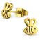 QIAN0813 Gold Silver Cute Bumble Bee Insect Stud Earring Animal Jewelry For Women Gift Stud Earrings Gold
