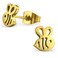QIAN0813 Gold Silver Cute Bumble Bee Insect Stud Earring Animal Jewelry For Women Gift Stud Earrings Gold