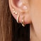 YEEZII Gold Stud Earrings for Women 3 Pairs 14K Hypoallergenic Cartilage Earrings for Multiple Piercing Dainty Small Stackable Gold Hoop Earrings Set Yellow Gold
