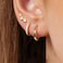 YEEZII Gold Stud Earrings for Women 3 Pairs 14K Hypoallergenic Cartilage Earrings for Multiple Piercing Dainty Small Stackable Gold Hoop Earrings Set Yellow Gold