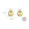 Izpack Golden Plated Ladybug Cartilage Tiny Stud Earrings 925 Sterling Silver Cubic Zirconia Crystal Tragus Sleeper Small Studs Earring Cute Jewelry Gifts for Women Hypoallergenic