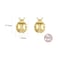 Izpack Golden Plated Ladybug Cartilage Tiny Stud Earrings 925 Sterling Silver Cubic Zirconia Crystal Tragus Sleeper Small Studs Earring Cute Jewelry Gifts for Women Hypoallergenic