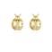 Izpack Golden Plated Ladybug Cartilage Tiny Stud Earrings 925 Sterling Silver Cubic Zirconia Crystal Tragus Sleeper Small Studs Earring Cute Jewelry Gifts for Women Hypoallergenic