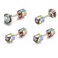 CVAYU Hypoallergenic double sided diamond Stud Earrings For Womens Men Secure Safety Screw back Cartilage CZ Stud Earrings 4mm Rainbow 2 Pairs