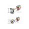 CVAYU Hypoallergenic double sided diamond Stud Earrings For Womens Men Secure Safety Screw back Cartilage CZ Stud Earrings 4mm Rainbow 2 Pairs