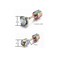 CVAYU Hypoallergenic double sided diamond Stud Earrings For Womens Men Secure Safety Screw back Cartilage CZ Stud Earrings 4mm Rainbow 2 Pairs