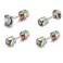 CVAYU Hypoallergenic double sided diamond Stud Earrings For Womens Men Secure Safety Screw back Cartilage CZ Stud Earrings 4mm Rainbow 2 Pairs