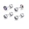 CVAYU Hypoallergenic double sided diamond Stud Earrings For Womens Men Secure Safety Screw back Cartilage CZ Stud Earrings 4mm Silver 2 Pairs