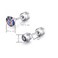 CVAYU Hypoallergenic double sided diamond Stud Earrings For Womens Men Secure Safety Screw back Cartilage CZ Stud Earrings 4mm Silver 2 Pairs