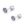 CVAYU Hypoallergenic double sided diamond Stud Earrings For Womens Men Secure Safety Screw back Cartilage CZ Stud Earrings 4mm Silver 2 Pairs
