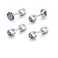 CVAYU Hypoallergenic double sided diamond Stud Earrings For Womens Men Secure Safety Screw back Cartilage CZ Stud Earrings 4mm Silver 2 Pairs