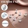 GEMQUEEN Hypoallergenic Flat Back Earrings for Women White Gold Plated Solid 925 Sterling Silver Post Stud Cartilage Helix Conch Tragus Piercing Jewelry 3 Pairs Tiny Screw Dainty CZ Opal Earring Set r