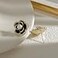 XaiYimee Imitation Pearl Stud Earrings925 Sterling Silver Stud Earrings Black Earrings for Women