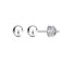 JADENOVA 925 Sterling Silver Earrings Silver Studs Ball Earrings for Women 6mm 1 Pair