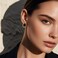 Jean Beau Gold Chunky Black Stone Stud Earrings for Women Valentine Trendy Obsidian Natural Gemstone Square Hypoallergenic Earring Jewelry Gift