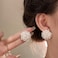 JGHIFLYE Vintage Big Pearl Stud Earrings For WomenHandmade Beaded Cream White Unique Earrings Art For Brides Party Wedding