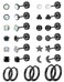 Jstyle Hypoallergenic Flat Back Stud Earrings for Women Men Surgical Stainless Steel Earrings for Sensitive Ears Small Flatback Stud Hoop Earrings Cartilage Earring Set Multiple Piercing Black Tone