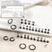 Jstyle Hypoallergenic Flat Back Stud Earrings for Women Men Surgical Stainless Steel Earrings for Sensitive Ears Small Flatback Stud Hoop Earrings Cartilage Earring Set Multiple Piercing Black Tone