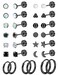 Jstyle Hypoallergenic Flat Back Stud Earrings for Women Men Surgical Stainless Steel Earrings for Sensitive Ears Small Flatback Stud Hoop Earrings Cartilage Earring Set Multiple Piercing Black Tone
