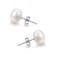 Lantine Sterling Silver Genuine Freshwater Cultured Pearl Earrings Studs for Women Size 758mm