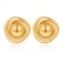 UNE DOUCE Large Chunky Gold Earrings for Women Round Rope Disc Stud Earrings Statement Vintage Earrings Trendy Lightweight and Hypoallergenic Gold
