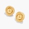 UNE DOUCE Large Chunky Gold Earrings for Women Round Rope Disc Stud Earrings Statement Vintage Earrings Trendy Lightweight and Hypoallergenic Gold