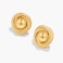 UNE DOUCE Large Chunky Gold Earrings for Women Round Rope Disc Stud Earrings Statement Vintage Earrings Trendy Lightweight and Hypoallergenic Gold