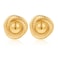 UNE DOUCE Large Chunky Gold Earrings for Women Round Rope Disc Stud Earrings Statement Vintage Earrings Trendy Lightweight and Hypoallergenic Gold