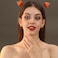 LILIE&WHITE LILIEWHITE Halloween For Women Initial HEY BOO Ghost Pumpkin Stud Set Ghost Pumpkin Hey Boo Halloween Jewelry
