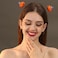LILIE&WHITE LILIEWHITE Halloween For Women Initial HEY BOO Ghost Pumpkin Stud Set Ghost Pumpkin Hey Boo Halloween Jewelry