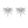 LOKLIFFAI Rhinestone Silver Statement Earrings Star Stud Earrings Fashion Design