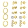 Longita Flat Back Earrings Hypoallergenic Gold Cartilage Earring for Women Flat Back Stud Earrings 20G Flat Back Stud Earrings Screw Back Earring for Women Helix Earring with Flat Backs Tragus Jewelry