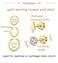 Longita Flat Back Earrings Hypoallergenic Gold Cartilage Earring for Women Flat Back Stud Earrings 20G Flat Back Stud Earrings Screw Back Earring for Women Helix Earring with Flat Backs Tragus Jewelry
