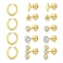 Longita Flat Back Earrings Hypoallergenic Gold Cartilage Earring for Women Flat Back Stud Earrings 20G Flat Back Stud Earrings Screw Back Earring for Women Helix Earring with Flat Backs Tragus Jewelry