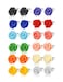 LOYALLOOK 12 Pairs Assorted Colors Resin Rose Flower Earring Studs Set Stainless Steel PostNickelfree 10MM