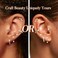 LOYALLOOK Hypoallergenic Flat Back Earrings for Women Trendy 20G Surgical Stainless Steel Earrings Silver Cartilage Earring Stacks Flatback Stud Earring Sets for Multiple Piercing