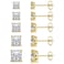 MDFUN Gold Stud Earrings Set 18K Yellow Gold Plated Hypoallergenic Princess Cut Square Clear Cubic Zirconia Stud Earring for Women 37 MM Pack of 5 Pairs