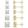 MDFUN Gold Stud Earrings Set 18K Yellow Gold Plated Hypoallergenic Princess Cut Square Clear Cubic Zirconia Stud Earring for Women 37 MM Pack of 5 Pairs